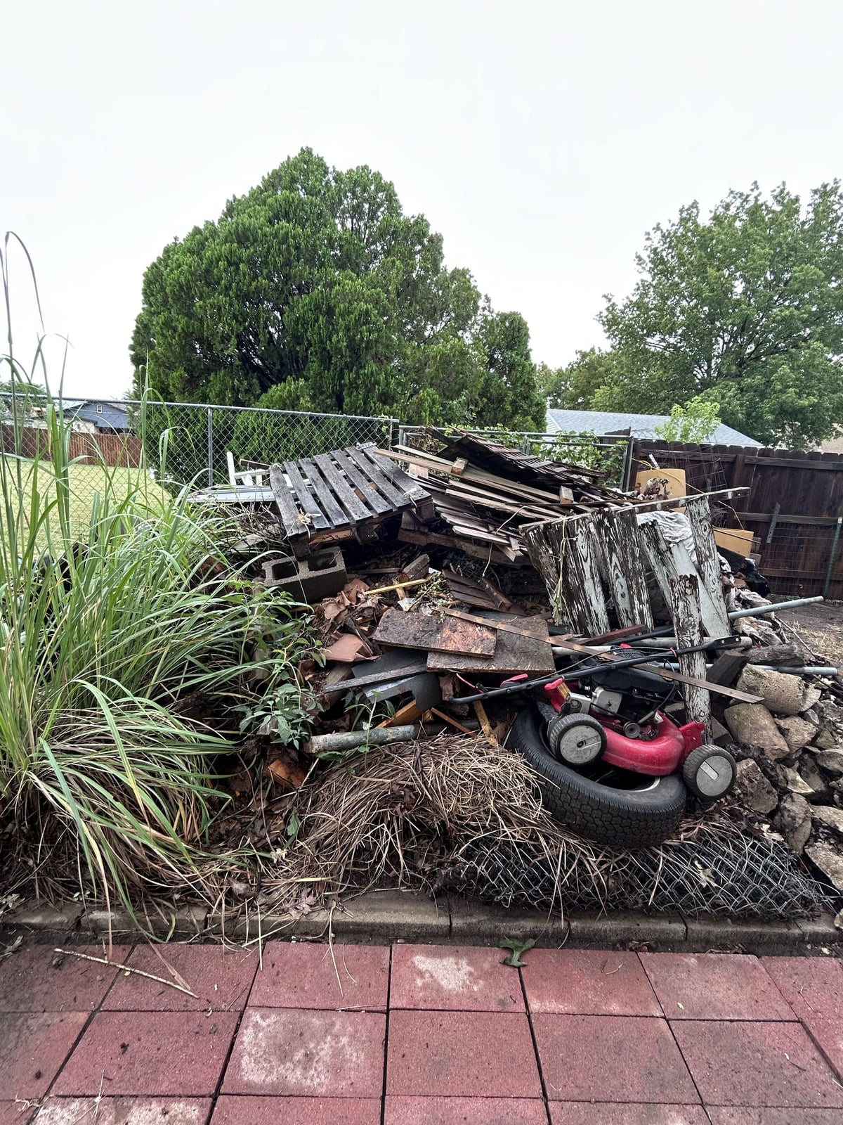 Before — junk removal job 2